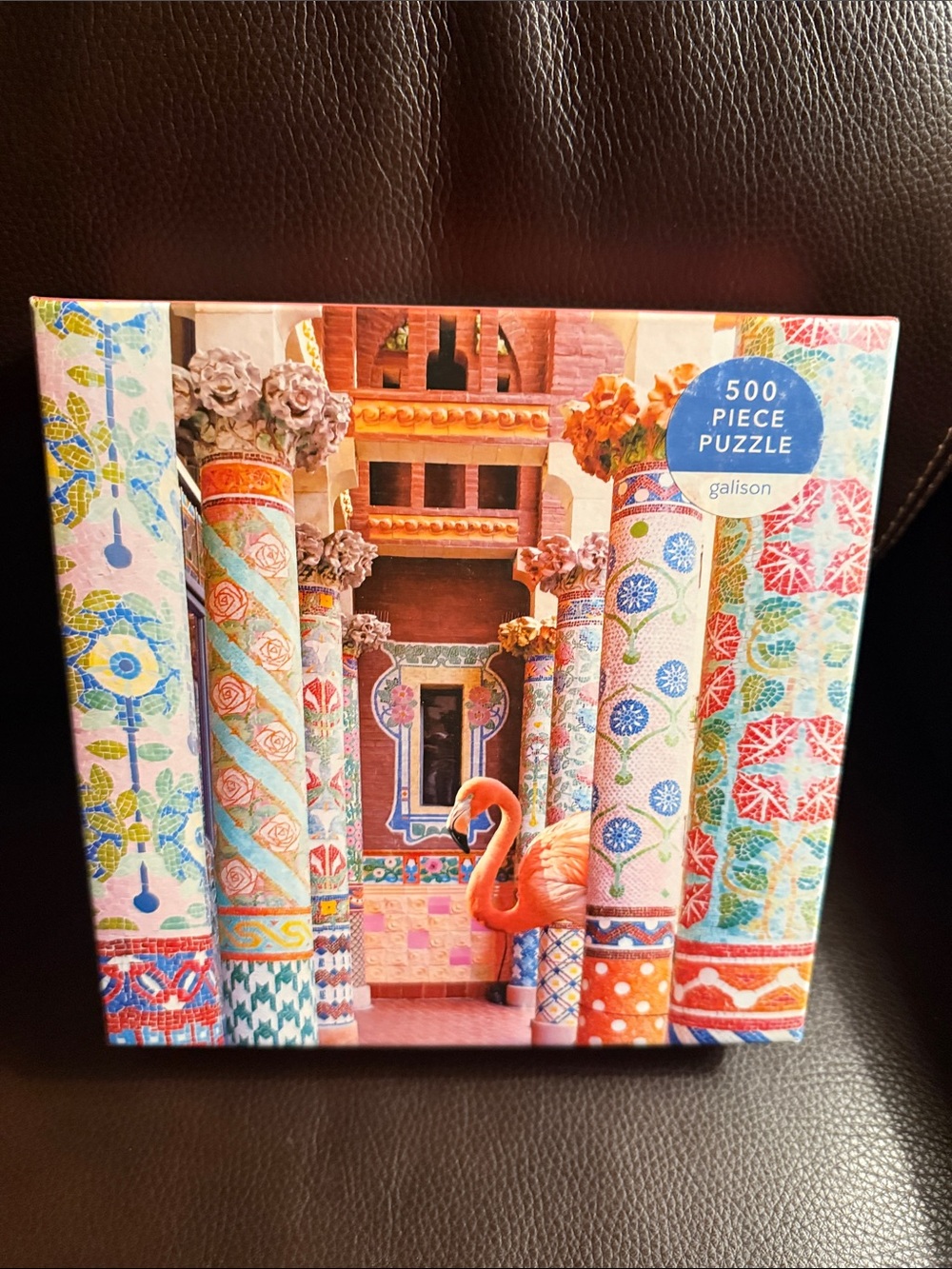 Galison Mosaic Hall 500 piece jigsaw puzzle. Complete with poster.